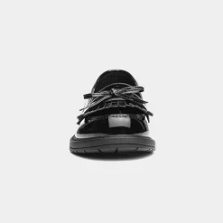 Lilley Fallon Girls Black Patent Loafer