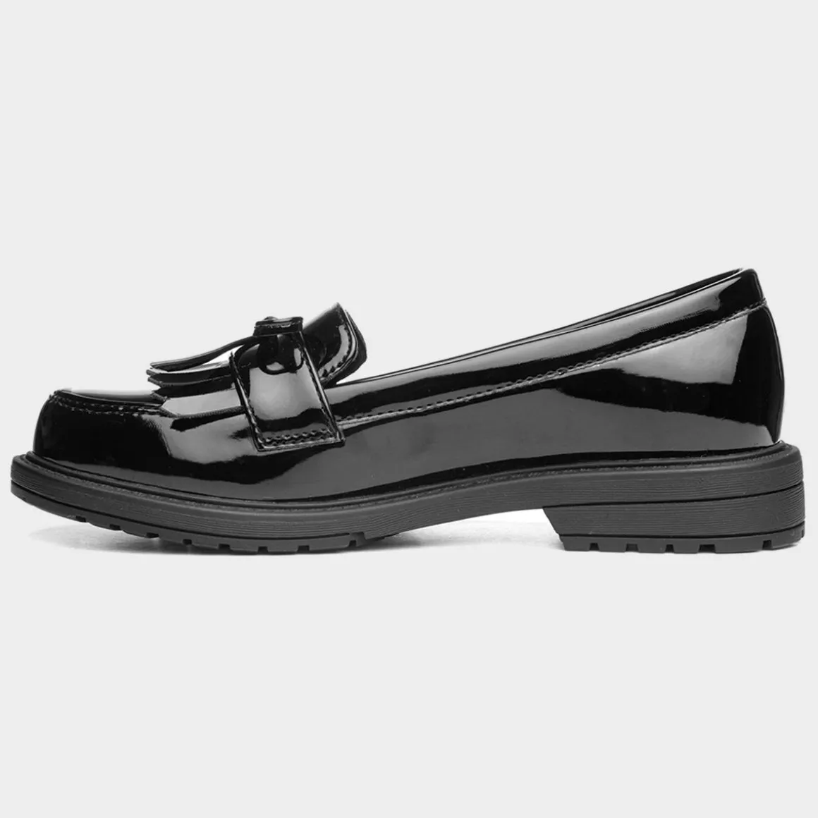 Lilley Fallon Girls Black Patent Loafer