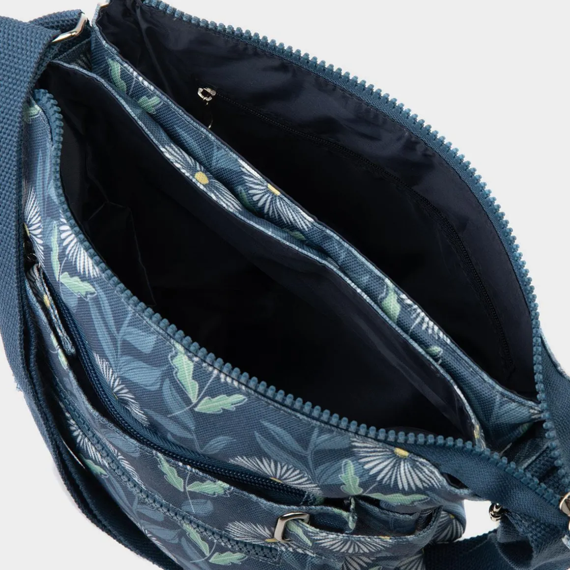 Lilley Florrie Blue & Floral Print Handbag