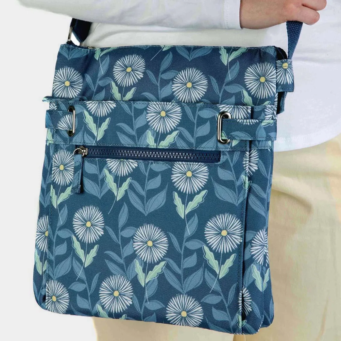 Lilley Florrie Blue & Floral Print Handbag
