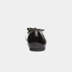 Lilley Gerri Womens Black Patent Ballerina