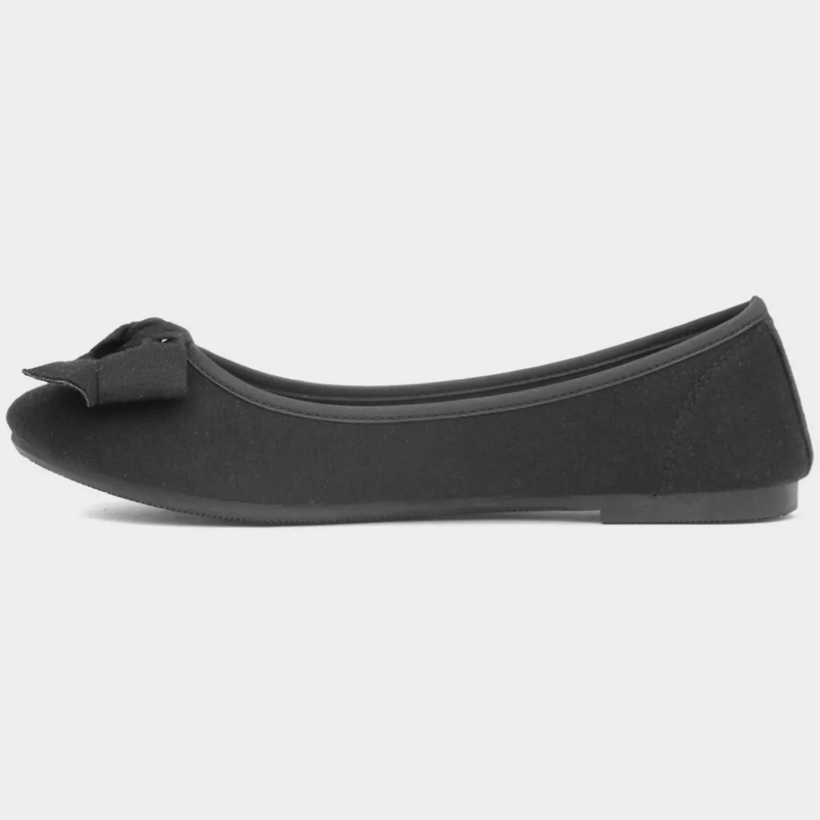 Lilley Giselle Womens Black Bow Ballerina Shoe