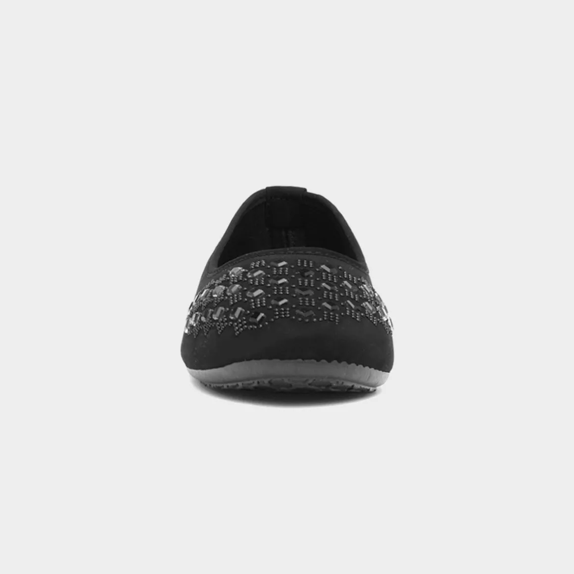 Lilley Gloria Womens Black Diamante Ballerina