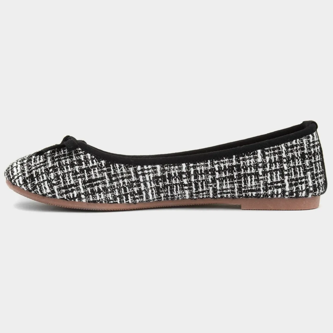 Lilley Grace Womens Black Bow Ballerina Shoe
