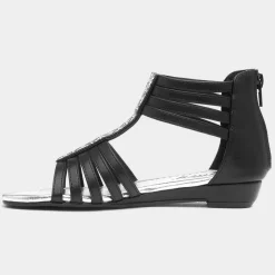 Lilley Isabel Girls Black Diamante Sandal