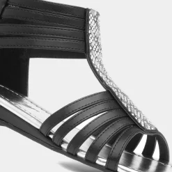 Lilley Isabel Girls Black Diamante Sandal