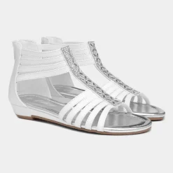 Lilley Isabel Girls White Diamante Sandal