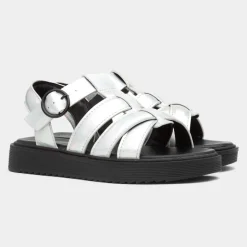Lilley Junior Hyde Girls Metallic Silver Sandal