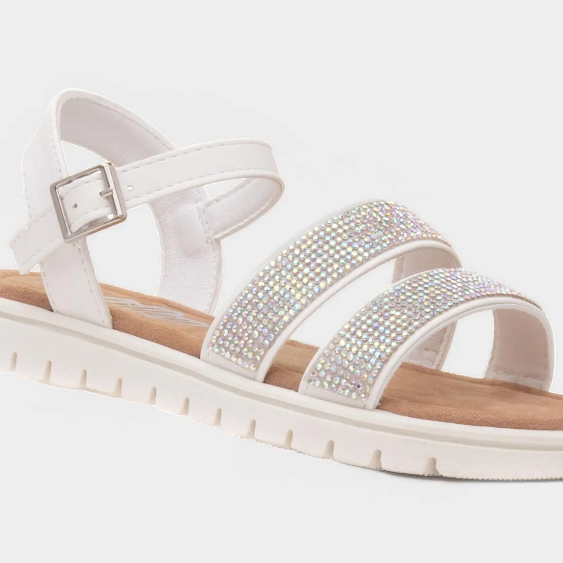 Lilley Junior Snowdonia Girls White Sandal
