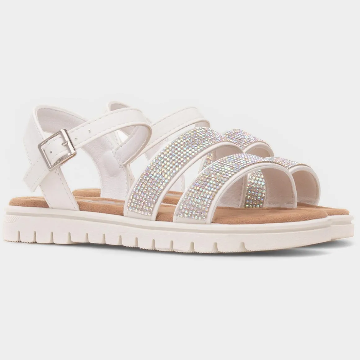 Lilley Junior Snowdonia Girls White Sandal