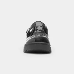 Lilley Layton Girls Black Patent T-Bar Shoe