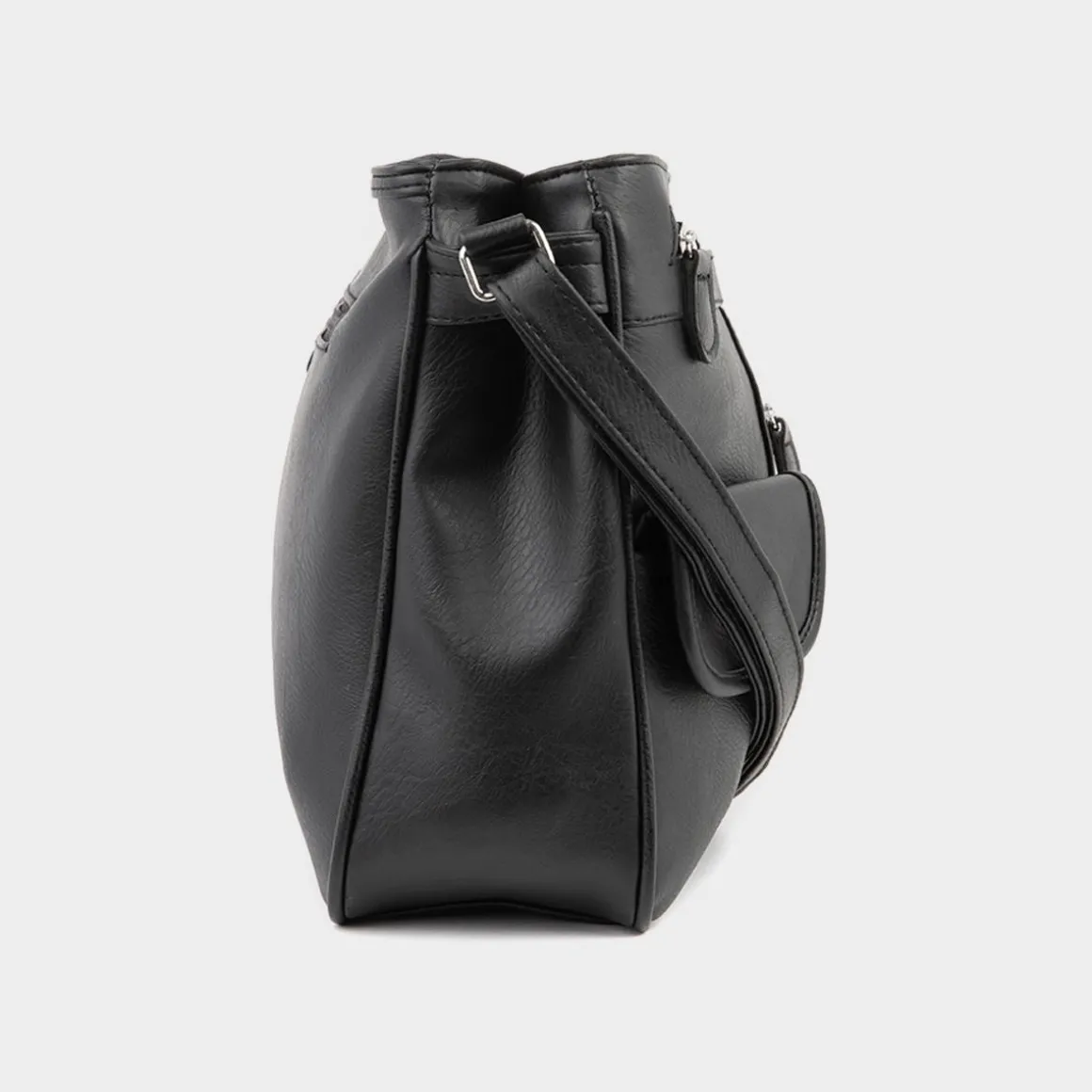 Lilley Lindsay Organiser Shoulder Bag in Black