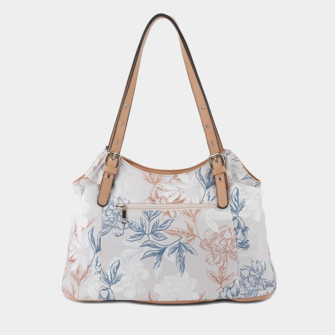 Lilley Luton Womens Beige Floral Canvas Handbag