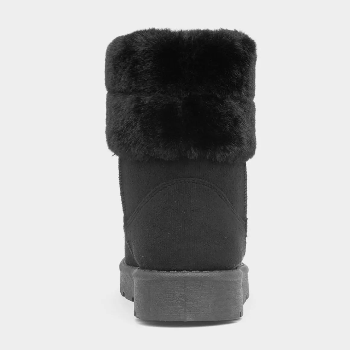Lilley Mae Womens Black Faux Fur Ankle Boot