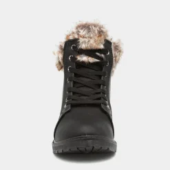 Lilley Maggie Womens Black Lace Up Boot