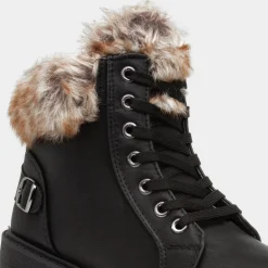 Lilley Maggie Womens Black Lace Up Boot