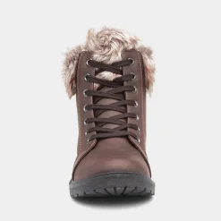 Lilley Maggie Womens Brown Lace Up Boot
