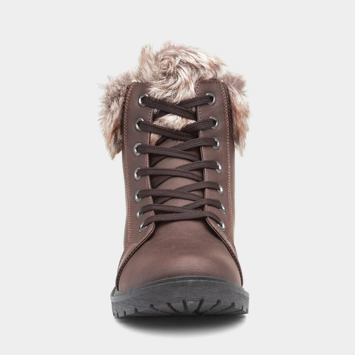 Lilley Maggie Womens Brown Lace Up Boot