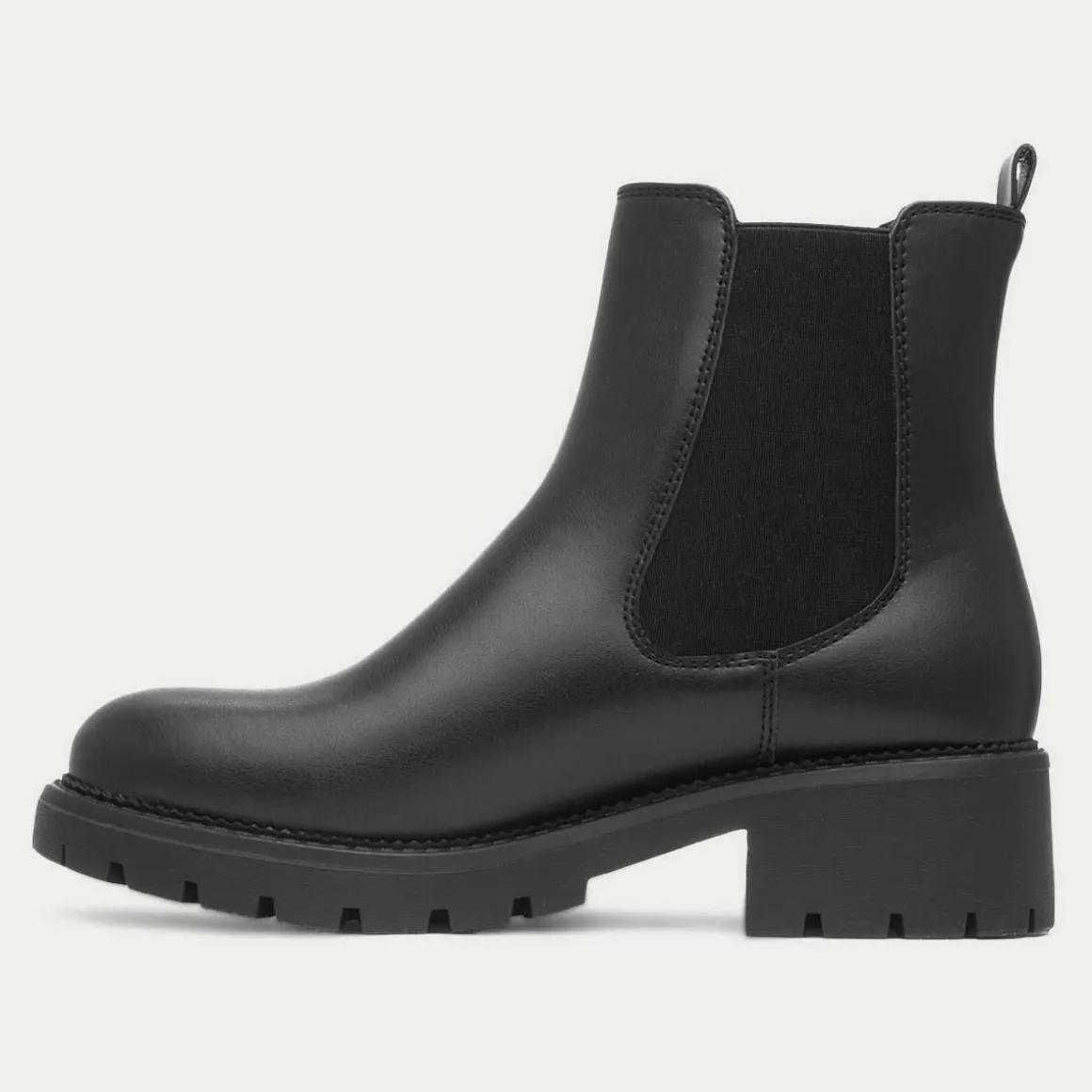 Lilley Mavis Womens Black Chunky Chelsea Boot