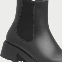 Lilley Mavis Womens Black Chunky Chelsea Boot