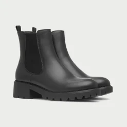 Lilley Mavis Womens Black Chunky Chelsea Boot