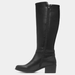 Lilley Michelle Womens Black Knee High Boot