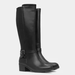 Lilley Michelle Womens Black Knee High Boot