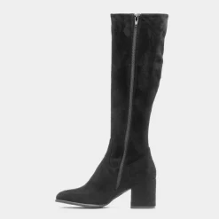 Lilley Milan Womens Black High Leg Heeled Boot