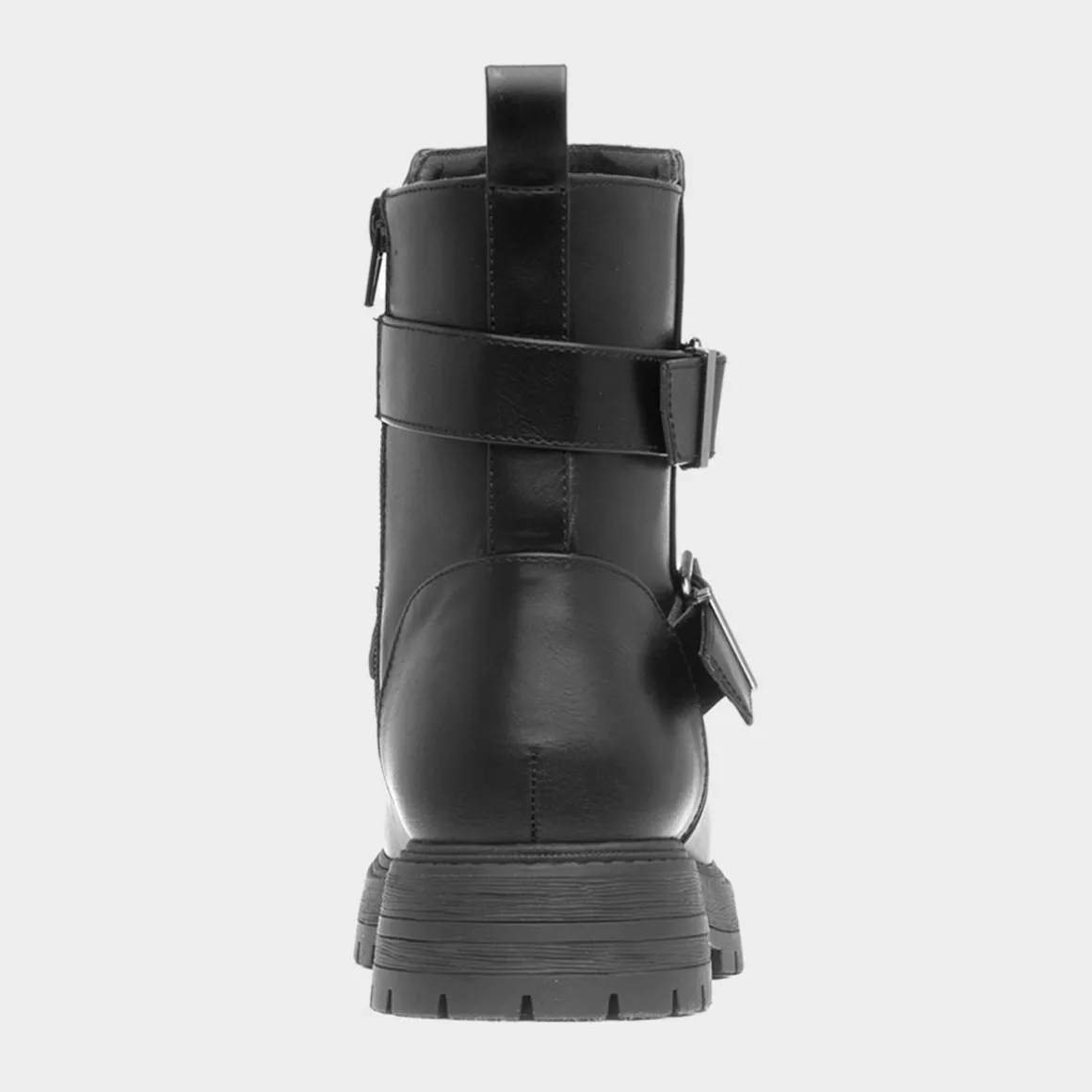 Lilley Mildrid Womens Black Chunky Ankle Boot