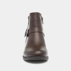 Lilley Mimi Womens Brown Flat Ankle Boot