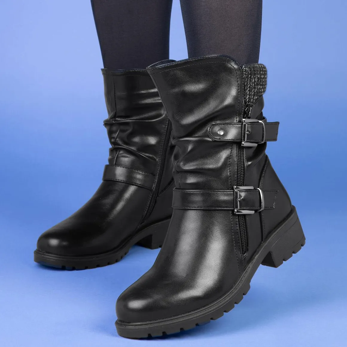 Lilley Minnie Womens Black Heeled Calf Boot