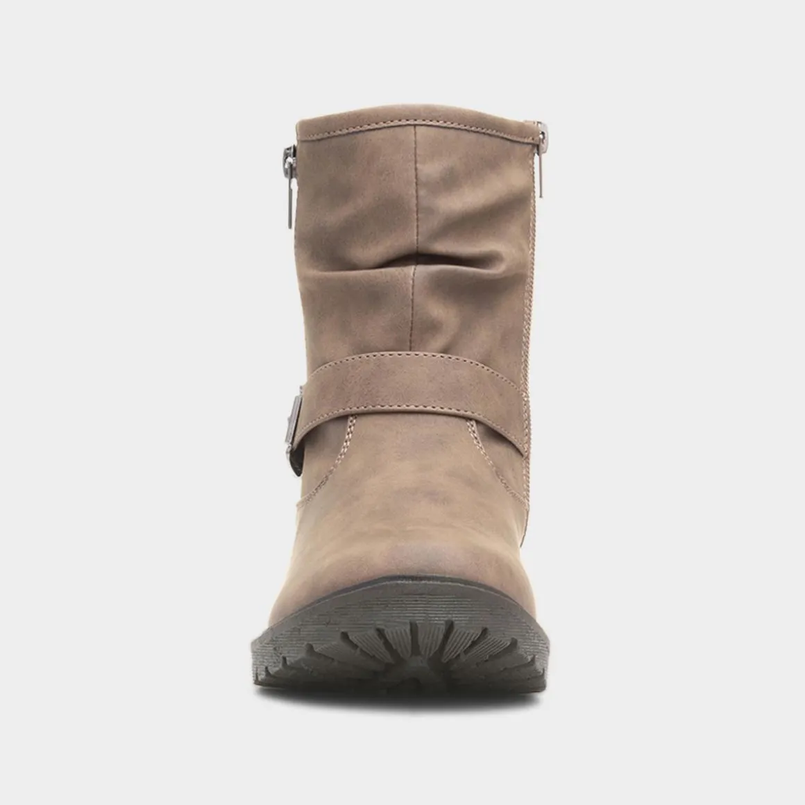 Lilley Miranda Womens Taupe Zip Up Boot