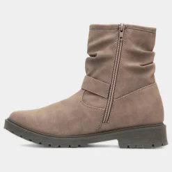 Lilley Miranda Womens Taupe Zip Up Boot
