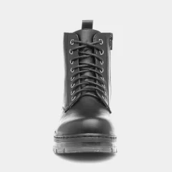 Lilley Monica Womens Black Lace Up Ankle Boot
