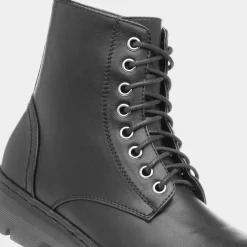 Lilley Monica Womens Black Lace Up Ankle Boot