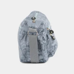 Lilley Opal Womens Grey Floral Cross Body Bag