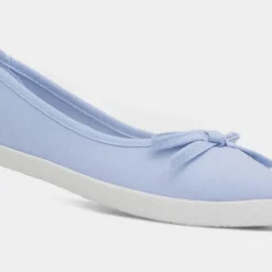 Lilley Patsy Womens Blue Ballerina Canvas