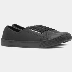 Lilley Penny Womens Black Canvas Shoe