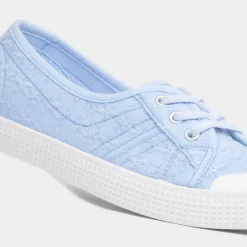 Lilley Phoebe Womens Blue Floral Canvas