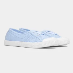 Lilley Phoebe Womens Blue Floral Canvas