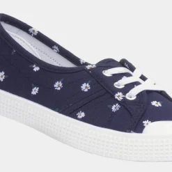 Lilley Phoebe Womens Navy Daisy Print Canvas