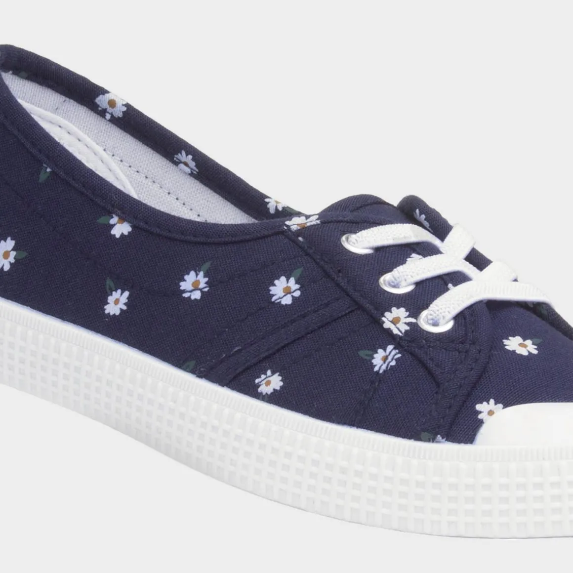 Lilley Phoebe Womens Navy Daisy Print Canvas
