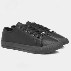 Lilley Polly Womens Black Lace Up Casual Shoe