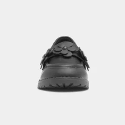 Lilley Regina Girls Black Flower Loafer