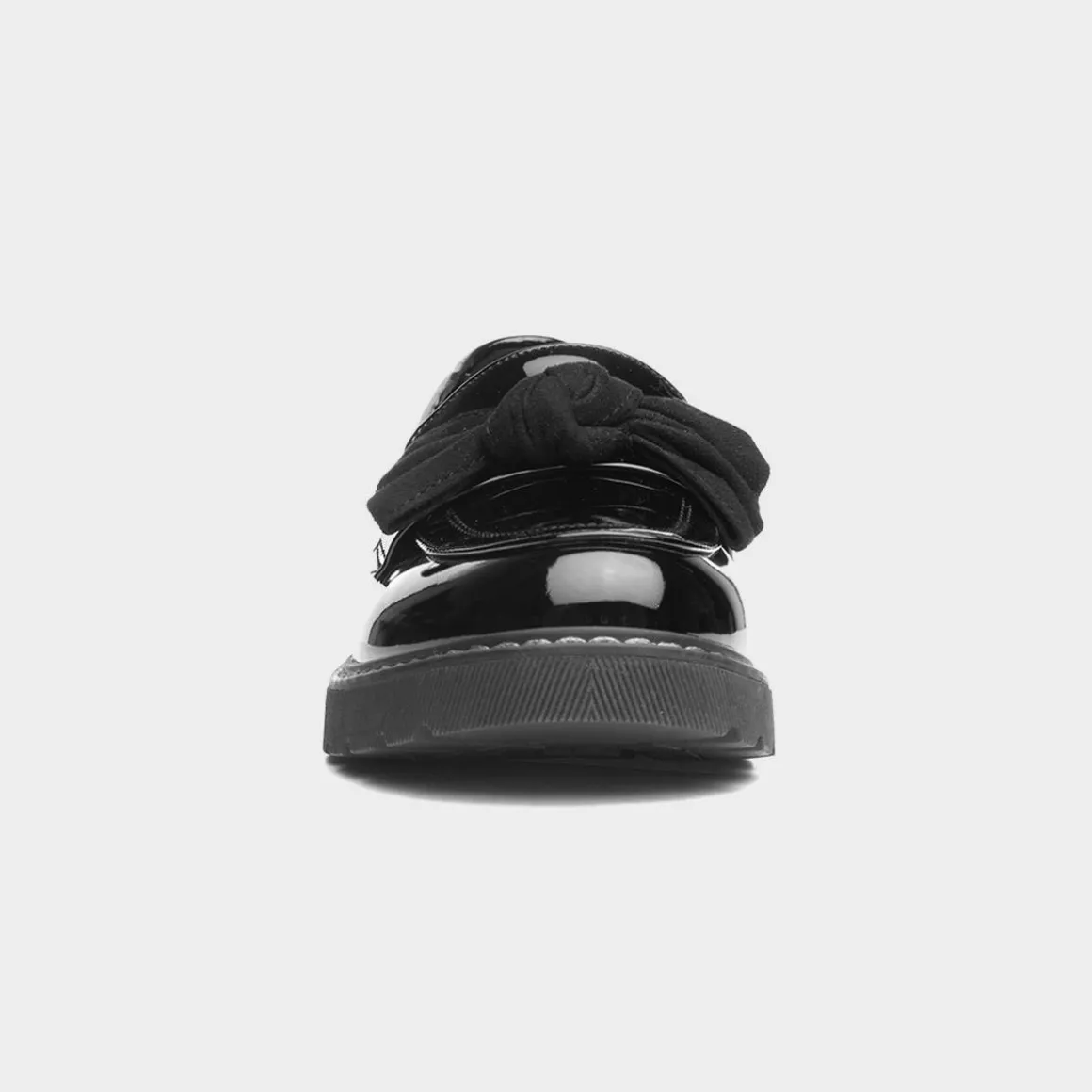 Lilley Rosita Girls Black Patent Bow Loafer