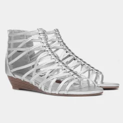Lilley Sabrina Womens Metallic Strappy Sandal