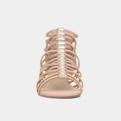 Lilley Sabrina Womens Nude Wedge Strappy Sandal
