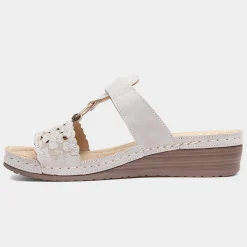 Lilley Sally Womens Grey Mule Sandal