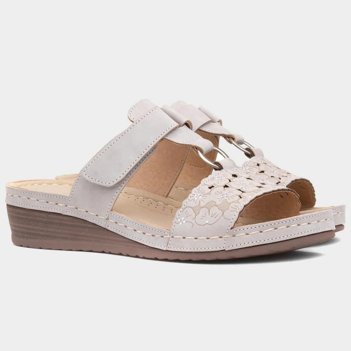 Lilley Sally Womens Grey Mule Sandal