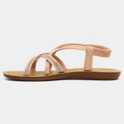 Lilley Sara Womens Nude Diamante Strappy Sandal